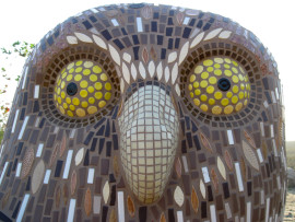 mosaic owl close